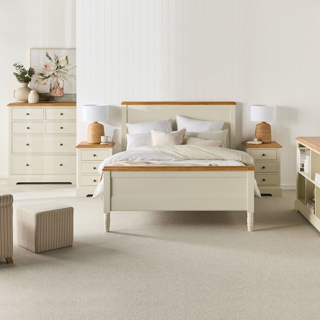 Clover Outback Solid Timber Bookcase White 93x140cm