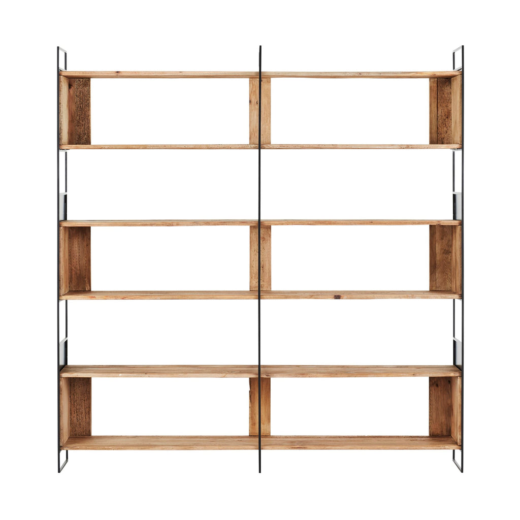 Miles Industrial Metal Tall Shelving Unit Black 190x180cm