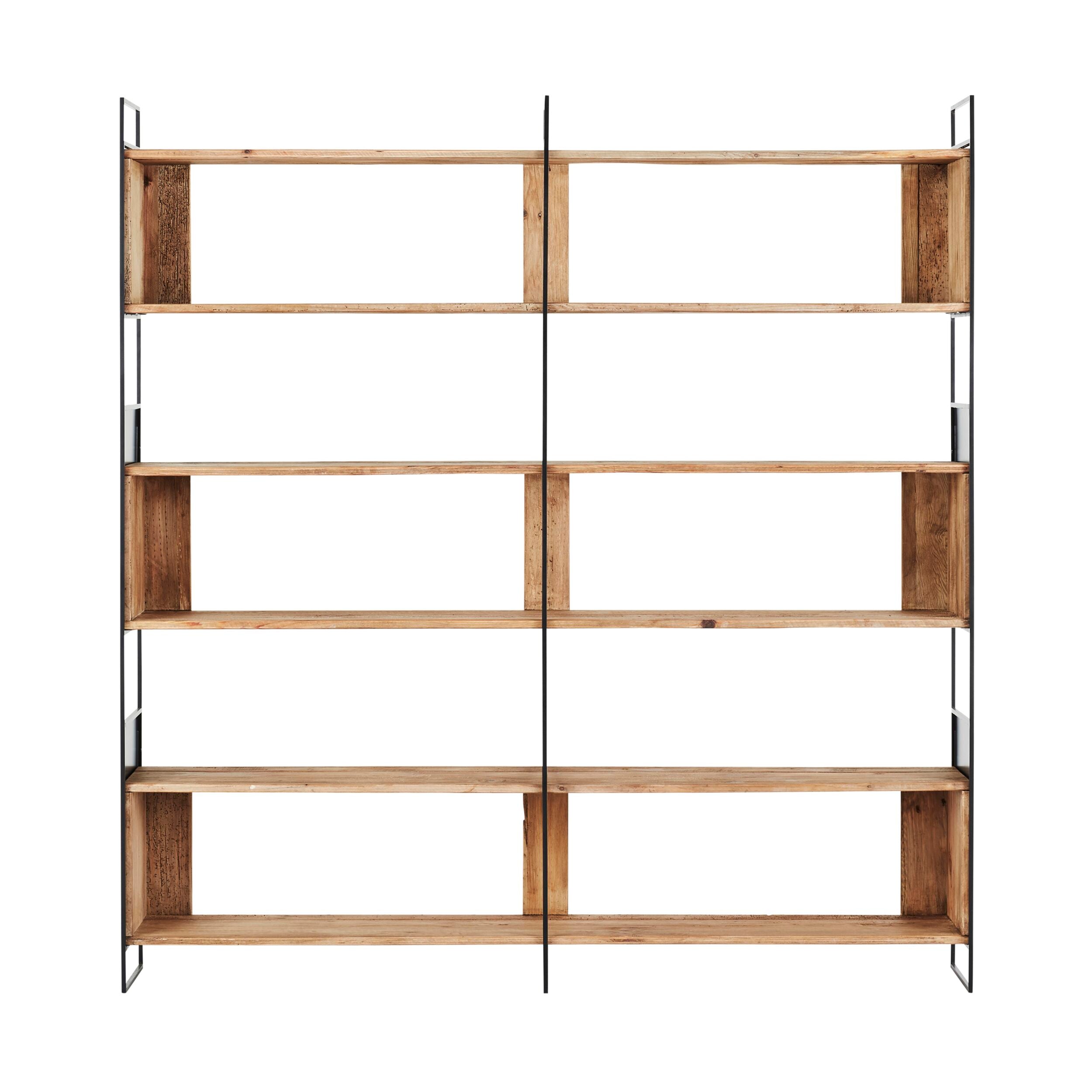 Miles Industrial Metal Tall Shelving Unit Black 190x180cm