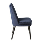 Chaise de salle à manger Aura Velvet Bleu Indigo