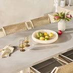 Table à manger Mantara en teck naturel pour extérieur 220 cm