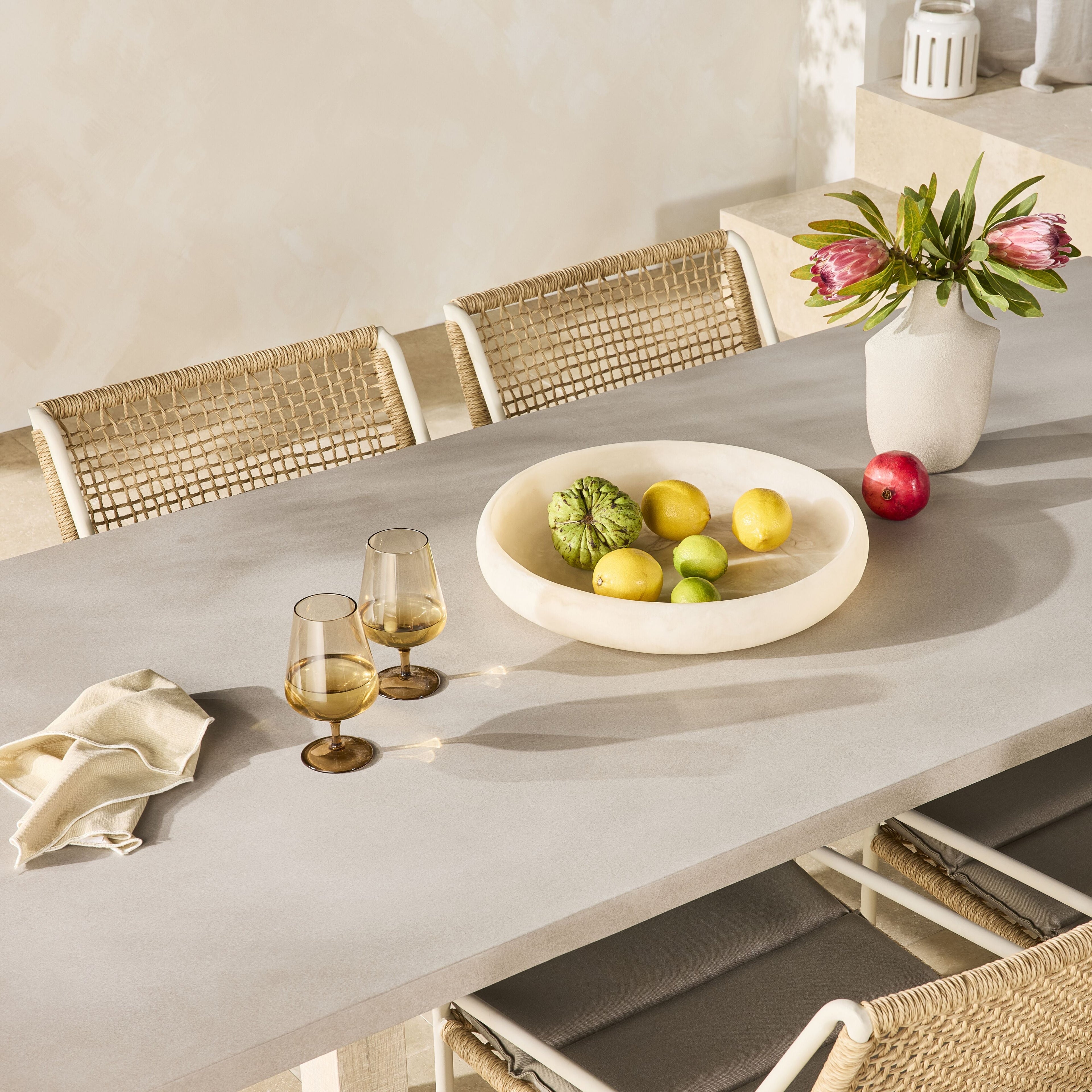 Mantara Outdoor Teak Timber Dining Table Natural 220cm