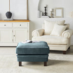 Pouf en velours Lisette Aura émeraude