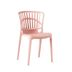 Chaise de salle à manger rembourrée Romy Coastal, Blush rosé