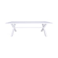 Blake Outdoor Aluminium Dining Table Gloss White 240cm