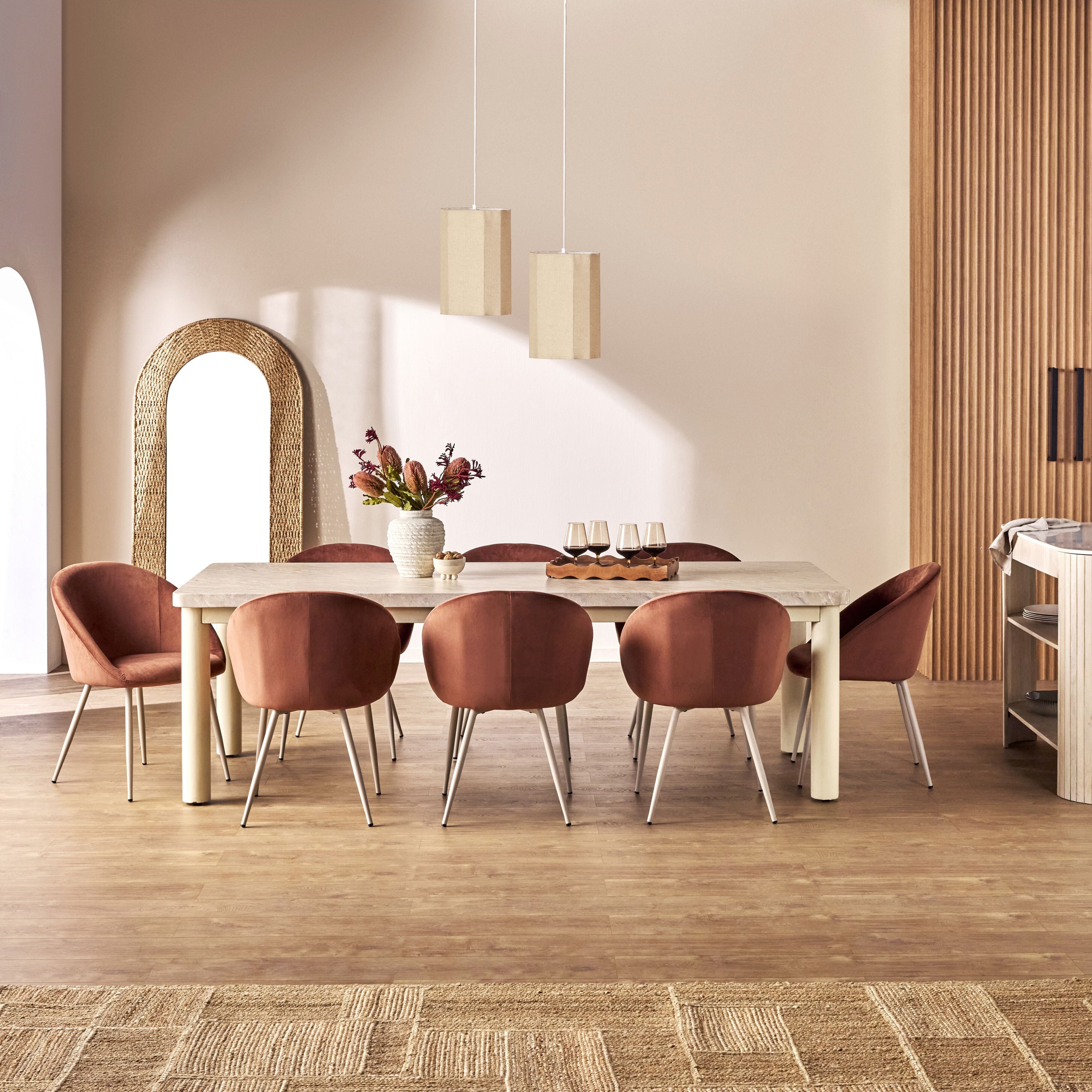 Aubrey Velvet Dining Chair Toffee
