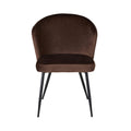 Cole Velvet Dining Chair Chocolate