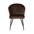 Chaise de salle à manger Cole Velvet Chocolat