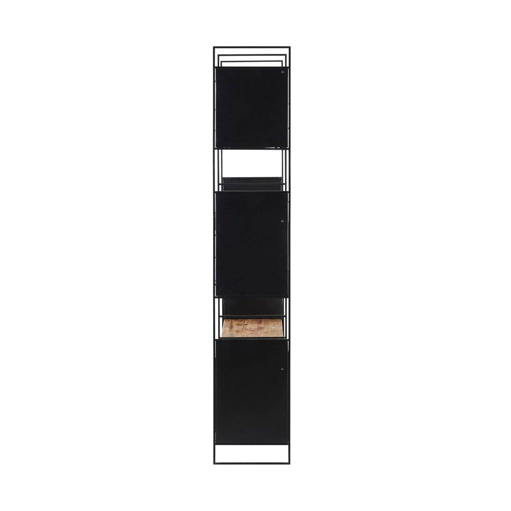 Miles Industrial Metal Tall Shelving Unit Black 190x180cm