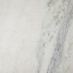 Table basse ronde Waratah en marbre, plateau blanc, or