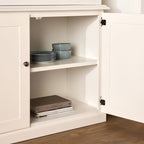 Armand Hamptons Timber Bibliothèque 2 portes Blanche 124x240cm