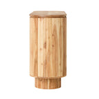 Buffet Kade en bois d'acacia 3 portes | 140 cm | Rainures verticales | Rangement moderne