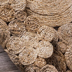 Tapis rond naturel cousu main Cochin 120cm