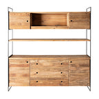 Meuble de rangement en bois recyclé Kalise, grand modèle
