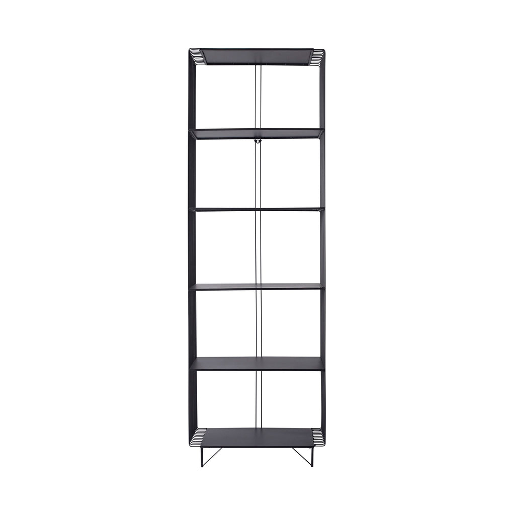 Hendrix 5 Tier Open Timber Tall Shelving Unit Natural 182.5x60cm