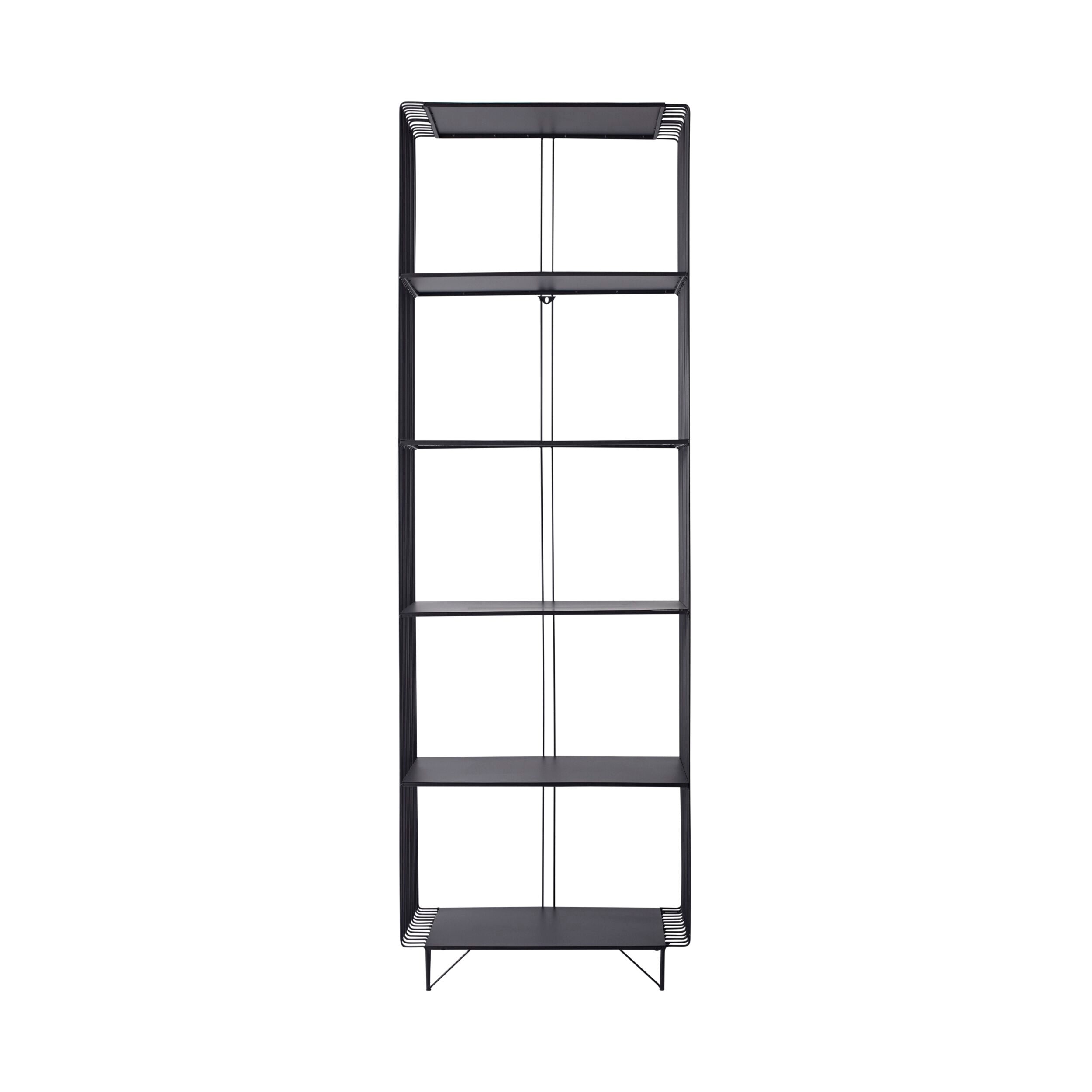 Hendrix 5 Tier Open Timber Tall Shelving Unit Natural 182.5x60cm