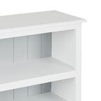 Bibliothèque basse en bois Armand Hamptons Blanche 90x155cm