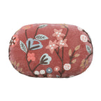 Freya Ottoman brodé velours rose
