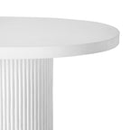 Table à manger d'extérieur Ripple en aluminium courbé blanc 6 places
