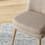 Chaise de salle à manger en tissu Aura grise