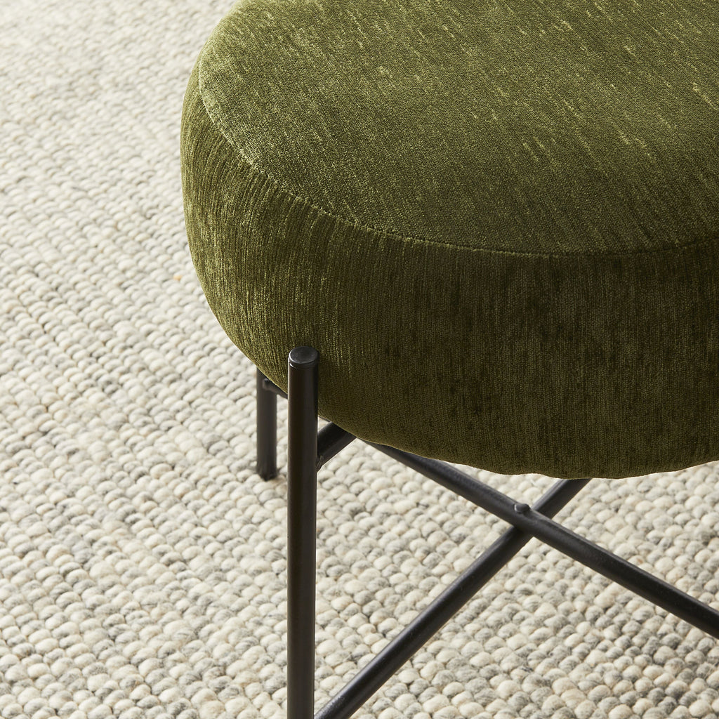 Mads Round Footstool Cascade Sage
