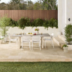 Table à manger Mantara en teck naturel pour extérieur 220 cm