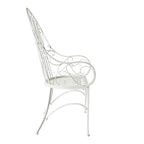 Arles Bistro français Chaise de jardin en acier Blanc brillant