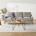 Table basse ronde Parker en bois massif Noyer naturel