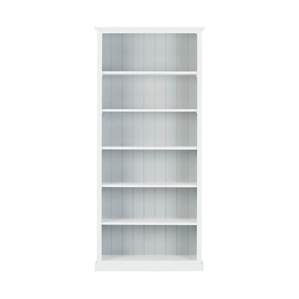Armand Hamptons Timber Tall Bookcase White 210x95cm