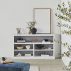 Bibliothèque basse en bois Armand Hamptons Blanche 90x155cm