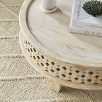 Table basse Salu Boho en manguier marron naturel