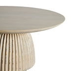 Table basse en bois massif Agnia, chêne naturel, style scandinave