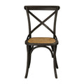Provincial Cross Back Dining Chair Black
