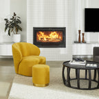 Pouf rond Edie Solace Moutarde