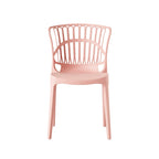 Chaise de salle à manger rembourrée Romy Coastal, Blush rosé