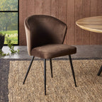Chaise de salle à manger Cole Velvet Chocolat