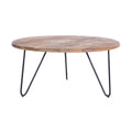 Parker Round Solid Timber Coffee Table Natural Walnut