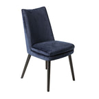 Chaise de salle à manger Aura Velvet Bleu Indigo