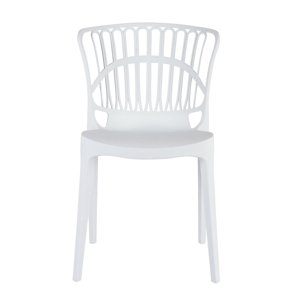 Romy Coastal Upholstered Dining Chair Crisp White