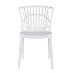 Chaise de salle à manger tapissée Romy Coastal Blanc éclatant