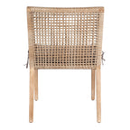 Chaise de salle à manger en rotin tressé d'extérieur Naturel