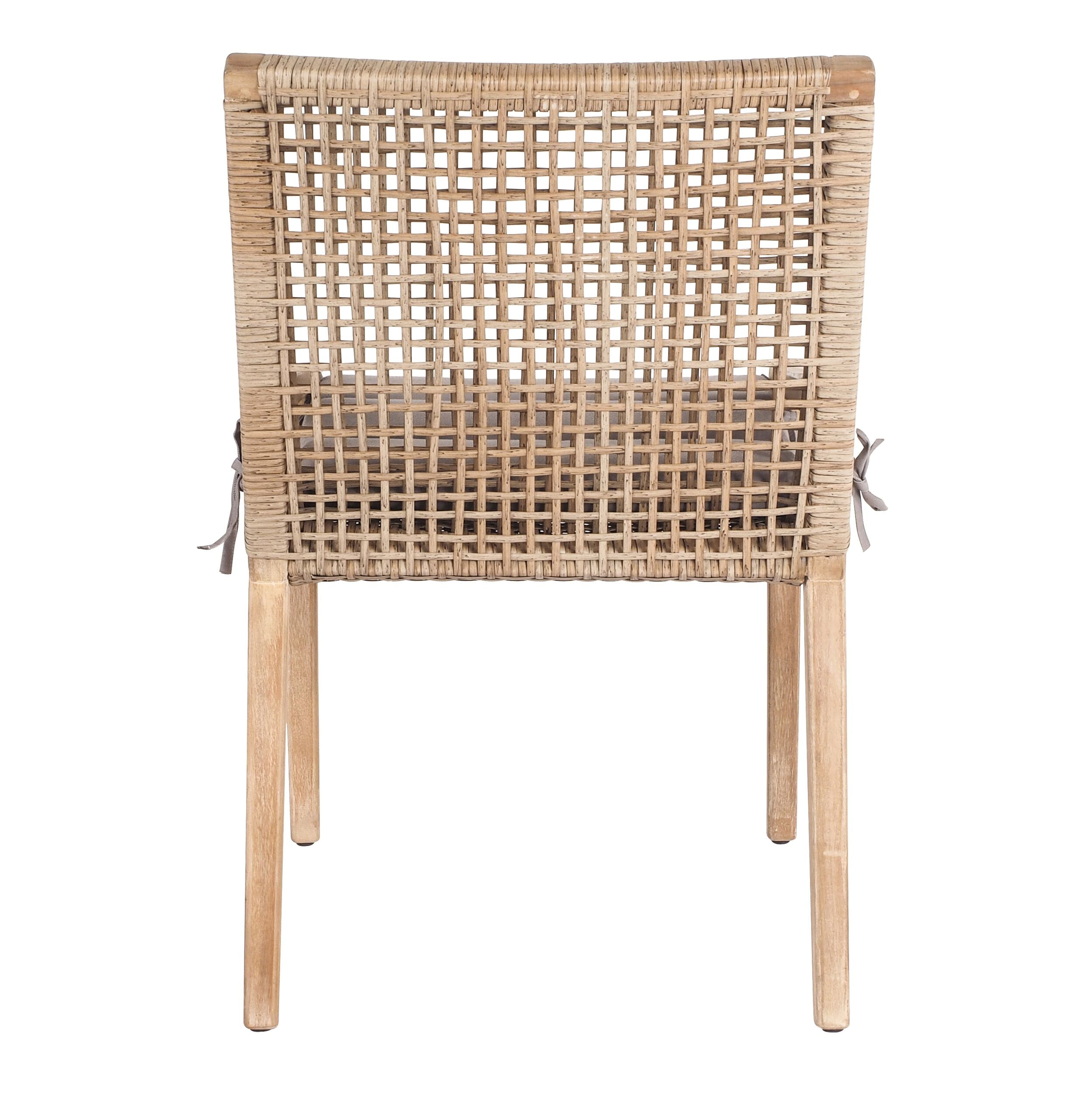 Weave Outdoor Rattan Wicker Dining Chair Natural