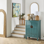 Bahut 2 portes et 2 tiroirs Sansha turquoise
