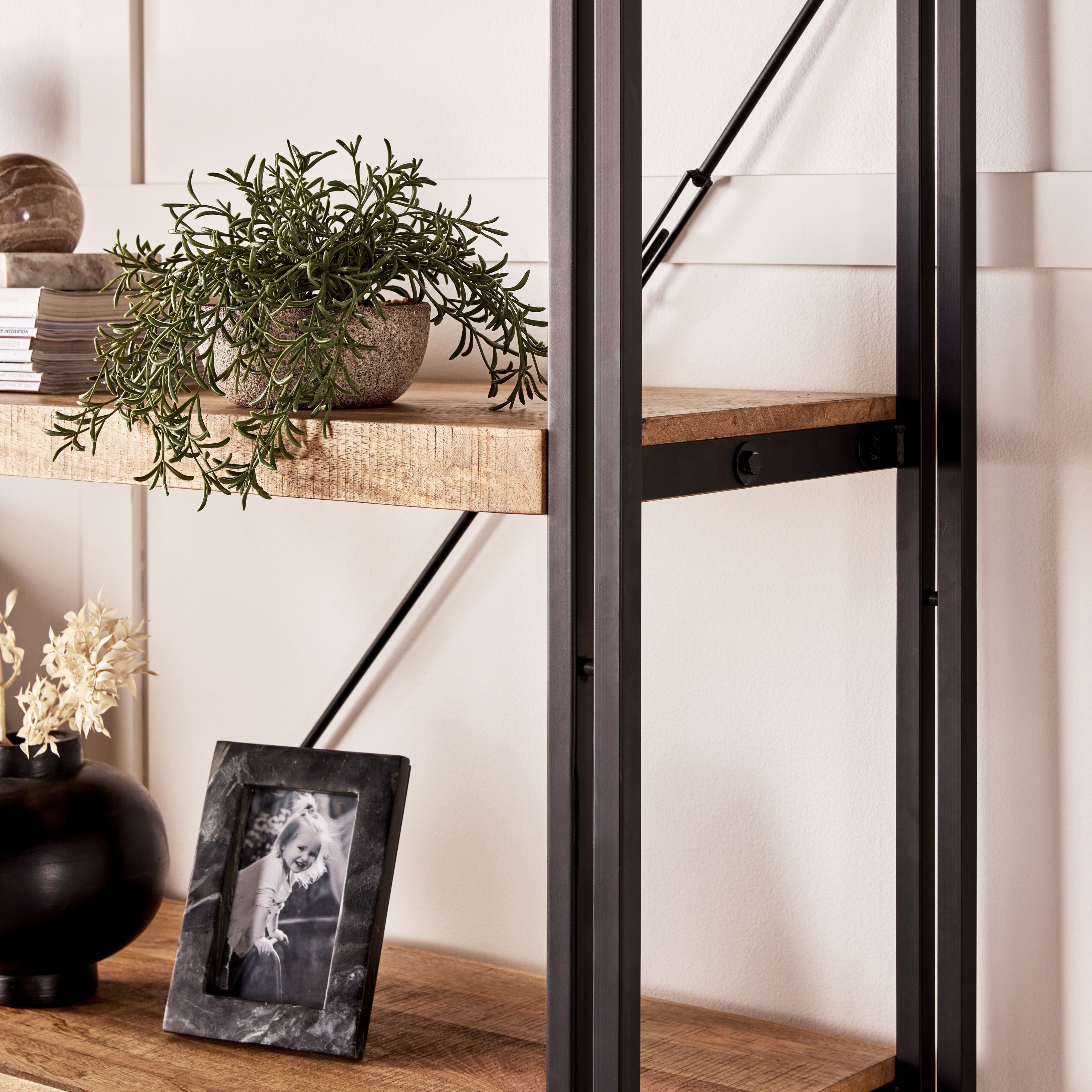 Fulham Mid Century Timber Large Shelving Unit Natural 200x160cm