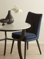 Chaise de salle à manger Aura Velvet Bleu Indigo