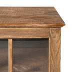 Buffet Kalise en bois recyclé avec 3 portes vitrées