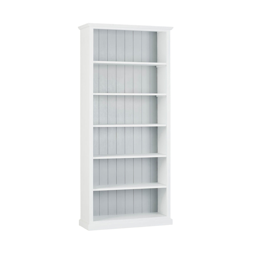 Armand Hamptons Timber Tall Bookcase White 210x95cm