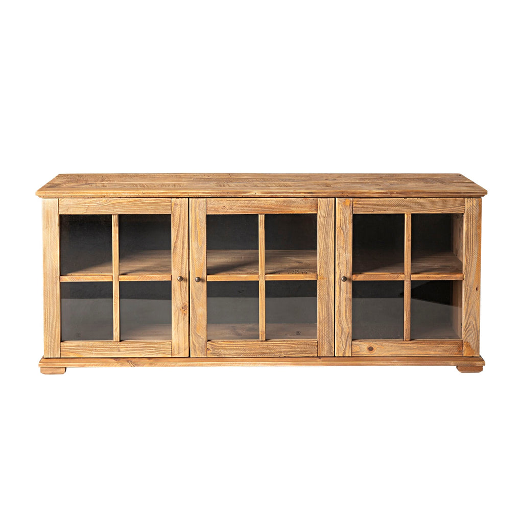 Kalise Reclaimed Timber 3 Glass Door Sideboard