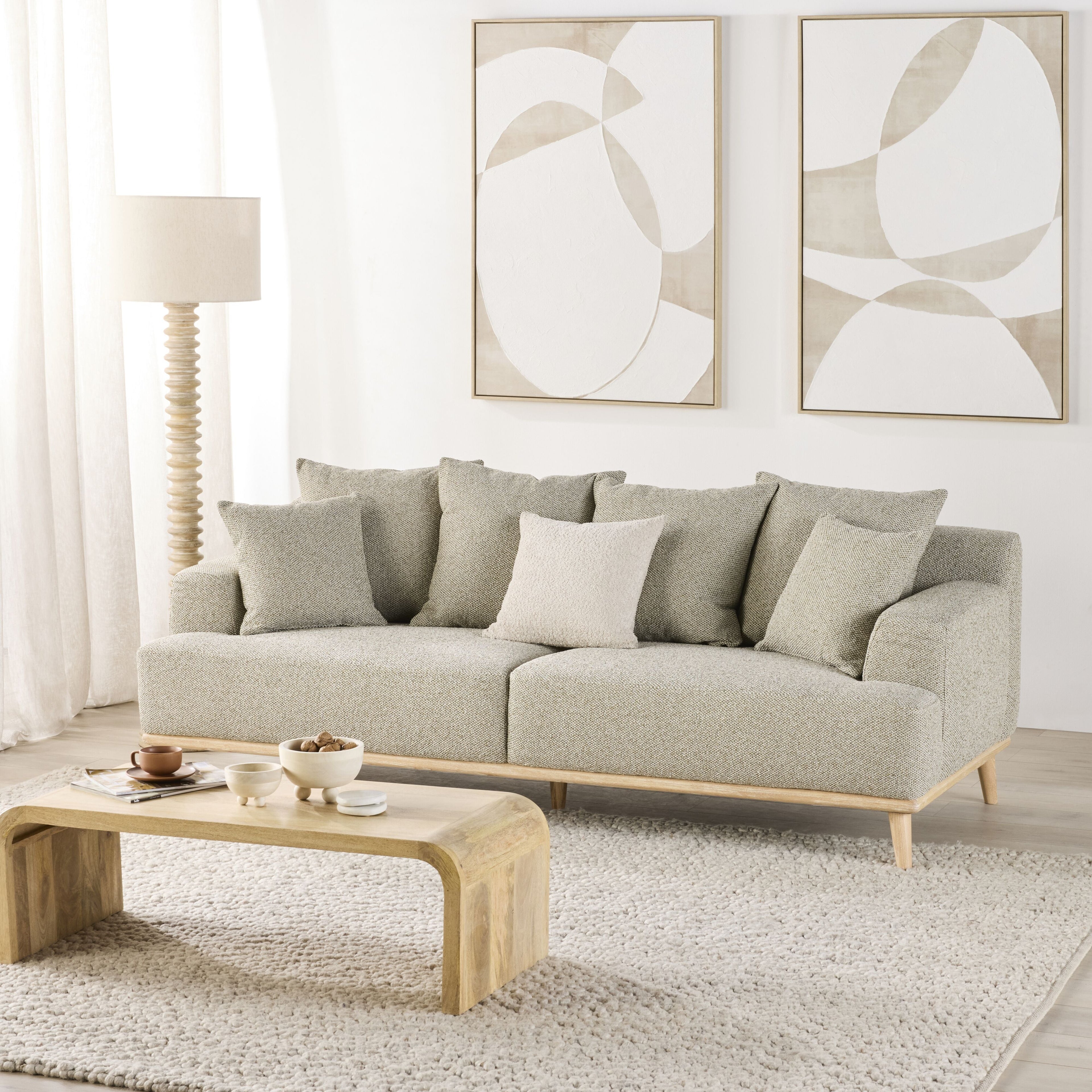 James 3 Seater Sofa Fossil