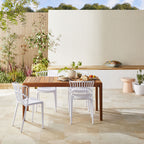 Chaise de salle à manger tapissée Romy Coastal Blanc éclatant